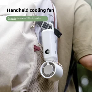 Handheld Outdoor Plastic Cooling Fan 100 Adjustable Speed Levels LED Digital Display 2000mAh Battery Portable Rechargeable