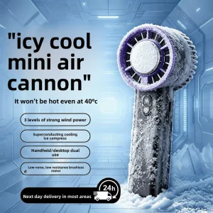 Handheld Small Fan Outdoor Portable Desktop Fan Personal Semiconductor Cooling Fan Rechargeable Ice cooling Fan