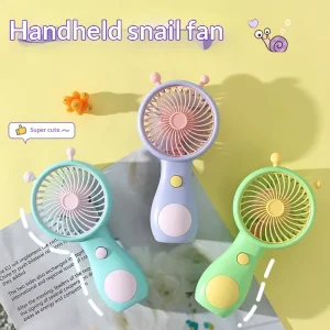 Handheld Snail Mini USB Charging Portable Cute Cartoon Fan with 250mAh Battery and 1 3h Working Time for Outdoor & Household Use