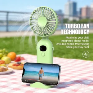 Handheld USB Electric Outdoor Small Fan Cute Portable Plastic Foldable Stylish Mini Five Blades Battery Wearable Low Noise