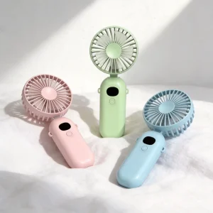 Handheld USB Small Fan Cute Portable Plastic Model Students Foldable Stylish Mini Five Blades Battery Household Use
