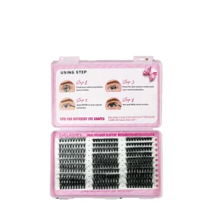Handmade 280 Lash Clusters 0.07mm Thickness C for Pre Cut DIY Cluster Lashes Box Faux Cils Fan Eyelashes