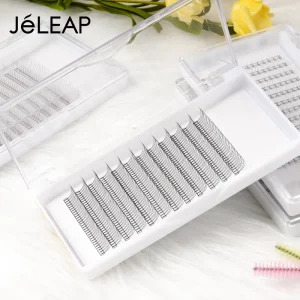 Handmade 2D Russian Korean Black Premade Fans Volume Eyelash Extension 0.05 0.07 0.10 C D for Short Stem 12 Rows Premade Volume