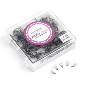 Handmade Bulk C Curl Eyelashes 10mm Length 0.05mm Loose Fans Grafted Synthetic Hair 0.07mm Options Box Packaging