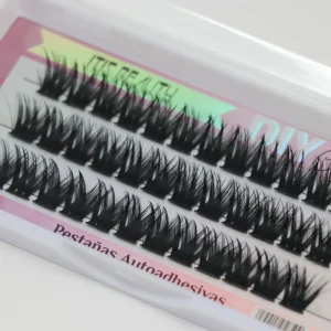 Handmade CC Fan Eyelashes Synthetic Hair DIY Cluster Segmented Cat Makeup Accessory