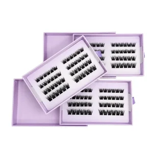 Handmade Cluster Lashes European Style 8-16mm Flared Wispy Synthetic Hair Individual DIY Eye Lash
