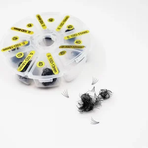 Handmade Custom Loose Fan Eyelashes Fluffy Cluster Lashes for Volume Plastic Material Premium Quality Custom Fan Lashes