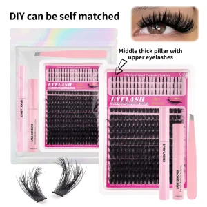 Handmade DIY Cluster Lashes Soft Comfort Segment Eyelash for Mix Fan Lash Extension Kit Spiky Cluster Bottom