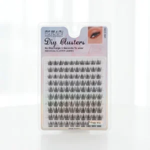 Handmade DIY Synthetic Hair Cluster Eyelash Fan 10 Rows Makeup Accessory for Lash Extensions