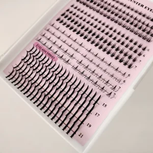Handmade Diy Volume Lash Clusters Kit Custom Large Capacity DIY Eyelash Book Bluk Spiks Natural Fan Eyelashes