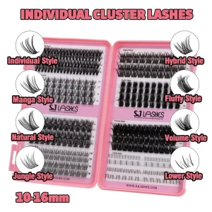 Handmade Eyelash Box Custom Individual Cluster Lashes Fan Cluster Eyelashes Diy Lash Extension Kit Korea PBT Fiber