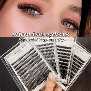 Handmade Fan-Shaped DIY Fluffy Cluster Eyelashes Natural Dense Lashes