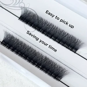 Handmade Matte Premade Volume Fans 12 Rows Plastic False Eyelashes Extensions Large Tray 0.05 0.07 8-15 10d 20d C Cc D Dd