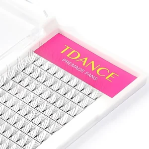Handmade PBT Fiber Volume Fans Eyelash Extensions Premade Short Stem Soft 12 Rows Custom Packaging