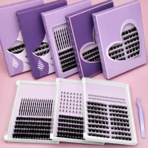 Handmade Soft Touch Mega Volume 10D-20D 14ROW Cluster Lashes Slim Design 8-16mm Mixed for Charming Look Girls Daily Makeup