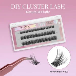 Handmade Synthetic Hair CC Fan Eyelashes DIY Cat Lash Cluster Segmented Eyelashes