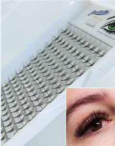 Handmade Synthetic Hair False Eyelashes 12 Rows Volume 6D 8D Sharp Base Premade Fan Lashes