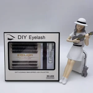 Handmade Synthetic Hair Premium Individual Lash Extensions Thick Premade for Fans Mix DIY Cluster Eyelashes False