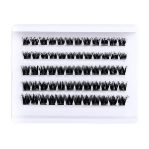 Handmade W Shape Fan Eyelashes 3D 8D Premade Synthetic Hair 12mm Length Soft Light Matte Dense Individual Lashes YY Lash