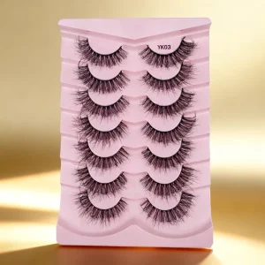 Handmade Wispy Reusable Faux Mink Eyelashes Custom Logo Strip 3D Lashes Private Label Full Strip Eyelash