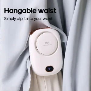 Hands Free Bladeless Neck & Waist Hanging USB Fan with Power Display