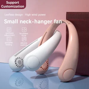 Hands Free Neck Fan Portable Wearable Personal Cooling Fan Rechargeable USB Powered Quiet Bladeless Airflow for Outdoor Indoor