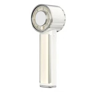 Hands Free Plastic Handheld Turbo Fan with Wearable Design 3 Speed 5V USB Rechargeable Digital Display