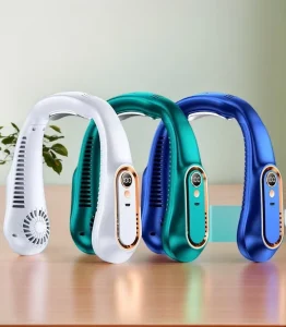 Hands Free Wearable Neck Fan Flexible Power Portable Personal Air Cooling Fan for Outdoor Sports Fitness Running Gym