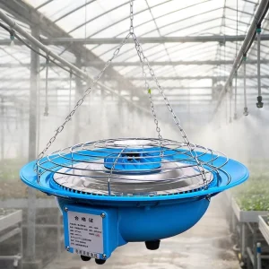 Hanging Industrial Mist Fan Water Spray Cooling Humidifier Atomization Fan for Greenhouse Farm Livestock Workshop