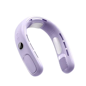 Heatstroke Prevention Bladeless Mini Wearable Neck Fan USB Battery 5 Level Adjustable Wind Speed Low Noise Portable Household