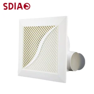 Heavy Duty 14 Inch Quiet 220V Ceiling Mounted Plastic Duct Fan 280 M h Airflow 45W Power for Household Kitchen Bathroom Use