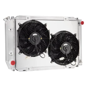Heavy Duty 3 Row Aluminum Radiator Shroud Fan Cooling Replacement Mustang LX GT SVT for Ford Tractors