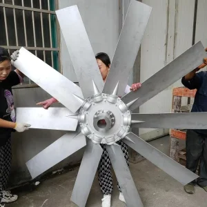 Heavy Duty 9W Aluminum Big Diameter Axial Flow Fan Impeller for Industrial Generator and Diesel Engine Cooling