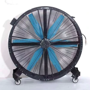 Heavy Duty HVLS Industrial Floor Fan Copper Wire Motor 5 Year Warranty Powerful Airflow Mobile Cooling Wheels Large Warehouse