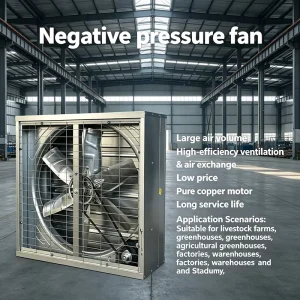 Heavy Duty Industrial Wall Exhaust Fan Galvanized Steel Outer Frame Pure Copper Motor High Airflow Corrosion Resistant Fan
