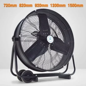 Heavy Duty Mobile Industrial Fan with Wheels High Airflow Portable Ventilation Fan for Warehouse Workshop Factory Cooling
