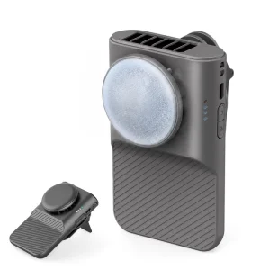 Hebron Portable Wearable Waist Fan 5000mAh Rechargeable Semiconductor Cooling Belt Fan Hands Free Body Cooling Fan for Outdoor