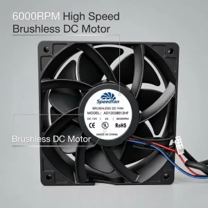High Air Flow 120*120*38mm 12038 DC Axial Fan 12V 24V 48V Cooling Fan for Cabinet Inverter Power Supply