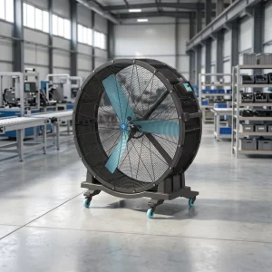 High Air Volume Industrial Mobile Fan Portable Floor Fan for Warehouse Workshop and Industrial Cooling