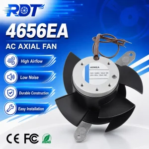 High Airflow 4656EA DC Axial Fan Low Noise Cooling Fan Reliable Ventilation Solution Industrial Equipment Cooling Application
