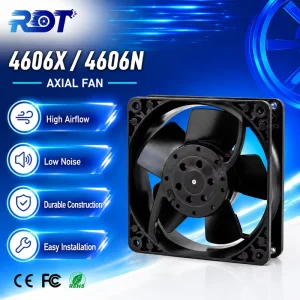 High Airflow AC Axial Compact Fan 4606X 115V 180m3/h Industrial Grade High Performance Energy Efficient Cabinet Cooling System