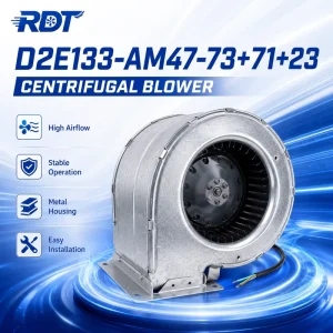 High Airflow AC Centrifugal Fan D2E133 AM47 73 71 23 Double Inlet Blower Fan Performance Low Noise Industrial Ventilation