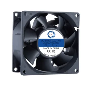 High Airflow YRD8038 80x80x38mm DC Brushless Axial Fan 3 Inch 12V 24V 48V Waterproof IP68 Ball Bearing ROHS Electric Home Use