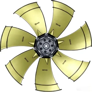 High Dynamic Balance Compressor Cooling Fan Blade Axial Fan Wheel for Screw Compressor Radiator Aftercooler Heat Dissipation