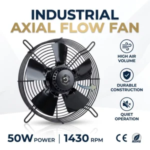 High Efficiency 110V 220V 240V Waterproof Axial Fan Motor 1430r min Industrial Ventilation Drum Fan for Industrial Exhaust