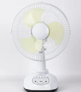 High Energy 12 Inch Rechargeable Solar Battery Eco Friendly Desk Fan Mechanical Control Portable Plastic Design Low Noise Energy