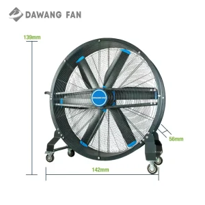 High Flexibility Toughness Energy Saving 220V Free Standing Industrial Mobile Fans 48inch 38000m h