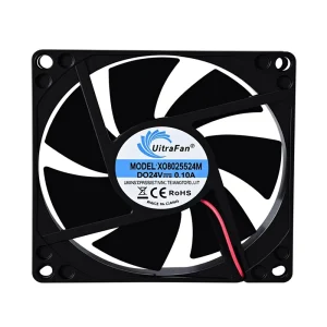 High Flow Low Noise CPU Fan 80x80mm DC 12V 24V 8025 Axial Flow Cooling Fan