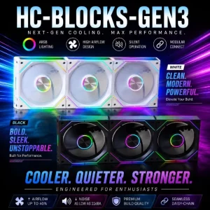 High Performance 120mm RGB Wireless Splicing Gaming Fans New Prism Aluminum Heatsink PC Case Air Cooling Cooler 3PCS Kit CPU