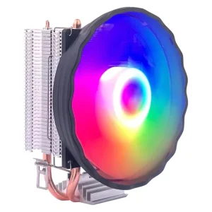 High Performance 90mm RGB CPU Cooling Fan LGA1700 1200 Custom 2 Heatpipe Cooler Computer Case 3Pin Interface Fluid Bearing